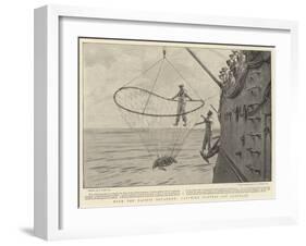 With the Pacific Squadron, Catching Turtles Off Acapulco-Joseph Nash-Framed Giclee Print