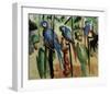 With the parrots-Auguste Macke-Framed Giclee Print