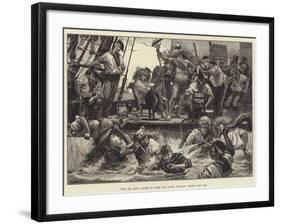 With the Royal Princes on Board the Flying Squadron, Crossing the Line-William Heysham Overend-Framed Giclee Print