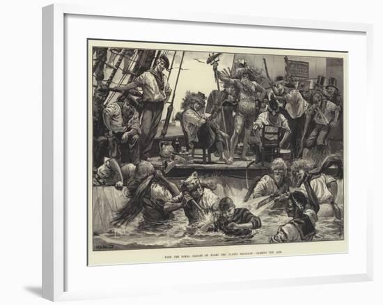 With the Royal Princes on Board the Flying Squadron, Crossing the Line-William Heysham Overend-Framed Giclee Print