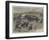 With the Russians, Bulgarian Peasantry Fleeing from Circassian Irregulars-Samuel Edmund Waller-Framed Giclee Print