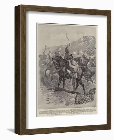 With the Tirah Expedition, a Reconnoitring Patrol in a Tight Place-John Charlton-Framed Giclee Print