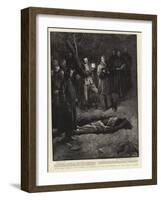 With the Tirah Field Force, a Funeral on the Battlefield in the Bazar Valley-Walter Stanley Paget-Framed Giclee Print