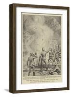 With the Tirah Field Force, the Fire at Kangar Gali-William T. Maud-Framed Giclee Print