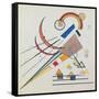 With the Triangle (W/C and Gouache)-Wassily Kandinsky-Framed Stretched Canvas