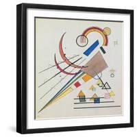 With the Triangle (W/C and Gouache)-Wassily Kandinsky-Framed Giclee Print