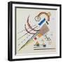 With the Triangle (W/C and Gouache)-Wassily Kandinsky-Framed Giclee Print