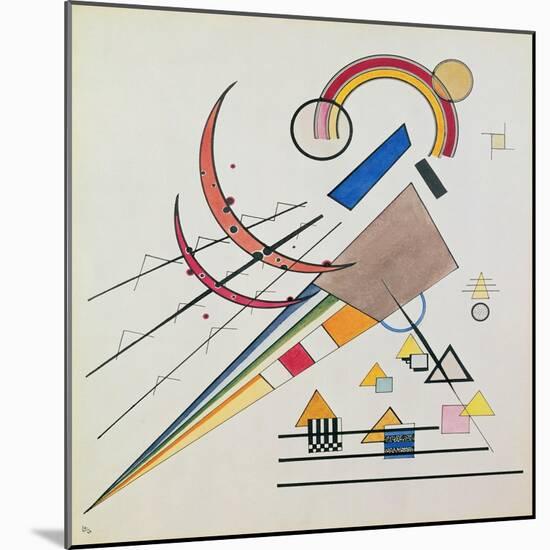 With the Triangle (W/C and Gouache)-Wassily Kandinsky-Mounted Giclee Print