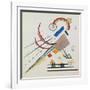 With the Triangle (W/C and Gouache)-Wassily Kandinsky-Framed Giclee Print