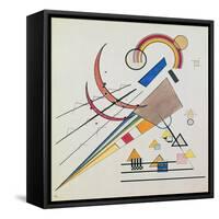 With the Triangle (W/C and Gouache)-Wassily Kandinsky-Framed Stretched Canvas