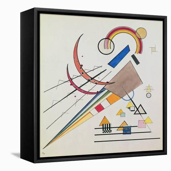 With the Triangle (W/C and Gouache)-Wassily Kandinsky-Framed Stretched Canvas