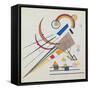 With the Triangle (W/C and Gouache)-Wassily Kandinsky-Framed Stretched Canvas