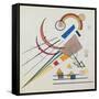 With the Triangle (W/C and Gouache)-Wassily Kandinsky-Framed Stretched Canvas