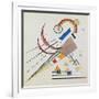 With the Triangle (W/C and Gouache)-Wassily Kandinsky-Framed Giclee Print