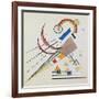 With the Triangle (W/C and Gouache)-Wassily Kandinsky-Framed Giclee Print