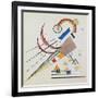 With the Triangle (W/C and Gouache)-Wassily Kandinsky-Framed Giclee Print