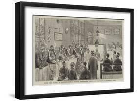 With the Turks at Constantinople, Reading Newspapers Aloud at Night in a Stamoul Cafe-null-Framed Giclee Print