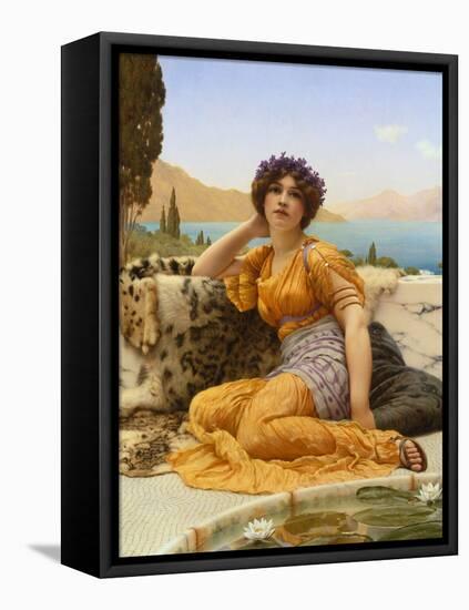 With Violets Wreathed and Robe of Saffron Hue, 1902-John William Godward-Framed Stretched Canvas