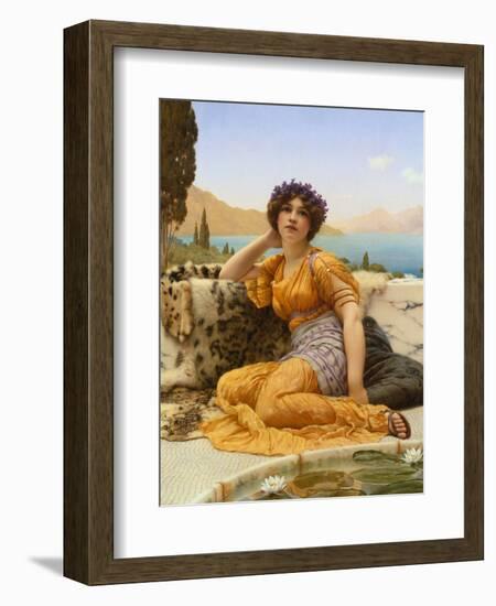With Violets Wreathed and Robe of Saffron Hue, 1902-John William Godward-Framed Giclee Print