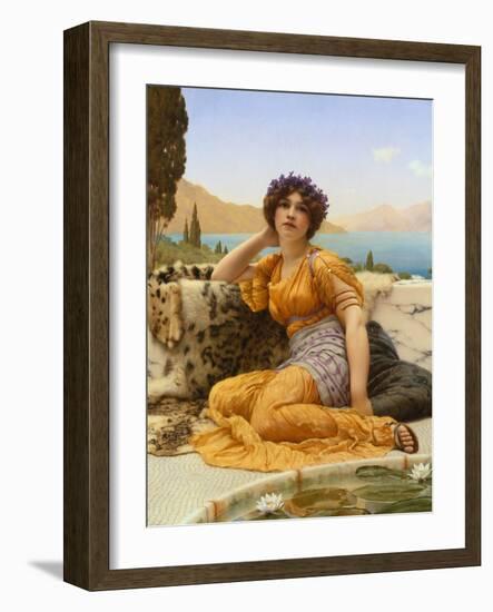 With Violets Wreathed and Robe of Saffron Hue, 1902-John William Godward-Framed Giclee Print