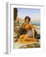 With Violets Wreathed and Robe of Saffron Hue, 1902-John William Godward-Framed Giclee Print