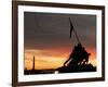 With Washington in the Background, the Sun Rises Behind the Silhouetted Iwo Jima Memorial, Center-null-Framed Photographic Print