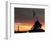 With Washington in the Background, the Sun Rises Behind the Silhouetted Iwo Jima Memorial, Center-null-Framed Photographic Print