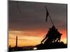 With Washington in the Background, the Sun Rises Behind the Silhouetted Iwo Jima Memorial, Center-null-Mounted Photographic Print