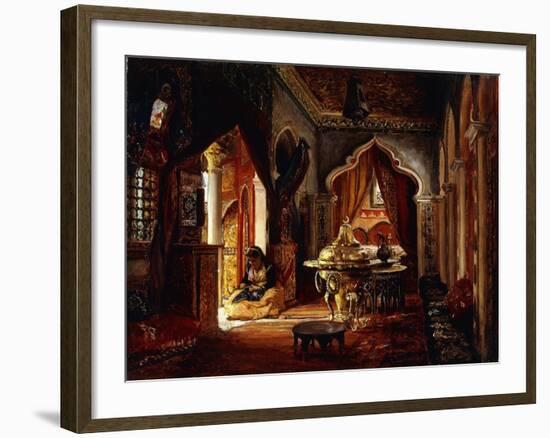 Within the Seraglio, 1879-Frederick Arthur Bridgman-Framed Giclee Print