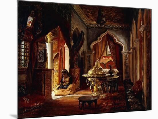 Within the Seraglio, 1879-Frederick Arthur Bridgman-Mounted Giclee Print