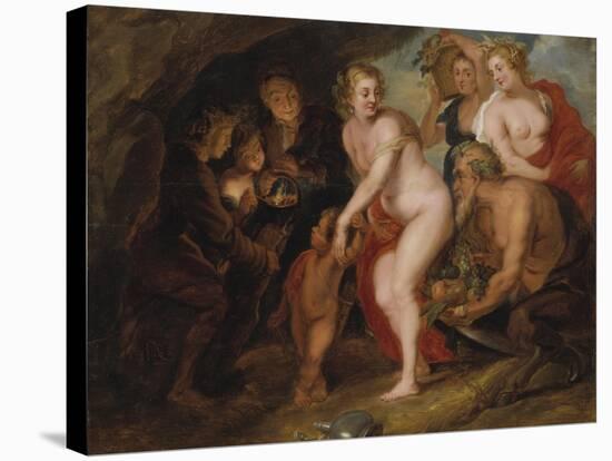 Without Ceres and Bacchus Venus would freeze, c.1650-Peter Paul Rubens-Stretched Canvas