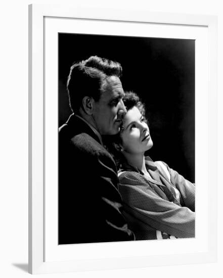 Without Love, Spencer Tracy, Katharine Hepburn, 1945-null-Framed Photo