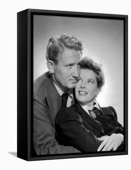 Without Love, Spencer Tracy, Katharine Hepburn, 1945-null-Framed Stretched Canvas