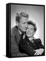 Without Love, Spencer Tracy, Katharine Hepburn, 1945-null-Framed Stretched Canvas