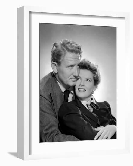 Without Love, Spencer Tracy, Katharine Hepburn, 1945-null-Framed Photo