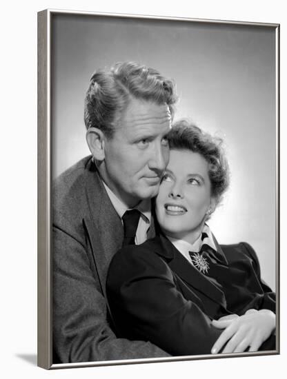 Without Love, Spencer Tracy, Katharine Hepburn, 1945-null-Framed Photo