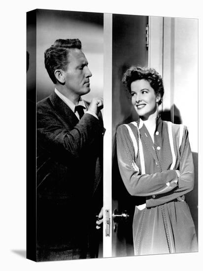 Without Love, Spencer Tracy, Katharine Hepburn, 1945-null-Stretched Canvas