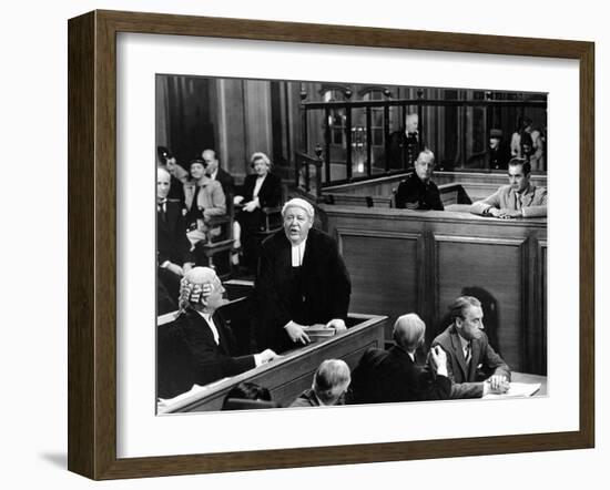 Witness For The Prosecution, John Williams, Charles Laughton, Henry Daniell, Tyrone Power, 1957-null-Framed Photo