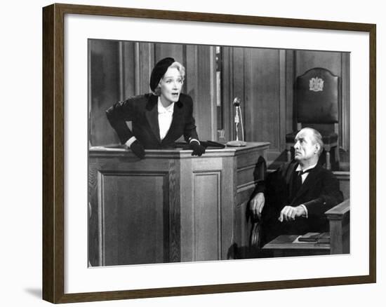 Witness For The Prosecution, Marlene Dietrich, 1957-null-Framed Photo