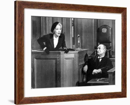 Witness For The Prosecution, Marlene Dietrich, 1957-null-Framed Photo