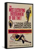 Witness for the Prosecution, Tyrone Power, Charles Laughton, Marlene Dietrich, 1957-null-Framed Stretched Canvas