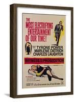 Witness for the Prosecution, Tyrone Power, Charles Laughton, Marlene Dietrich, 1957-null-Framed Art Print