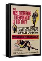 Witness for the Prosecution, Tyrone Power, Charles Laughton, Marlene Dietrich, 1957-null-Framed Stretched Canvas