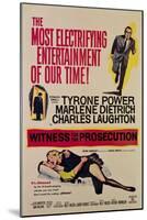 Witness for the Prosecution, Tyrone Power, Charles Laughton, Marlene Dietrich, 1957-null-Mounted Premium Giclee Print