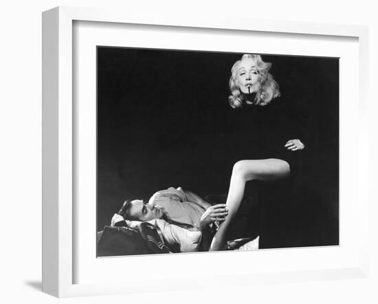 Witness For The Prosecution, Tyrone Power, Marlene Dietrich, 1957-null-Framed Photo