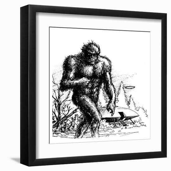 Witnesses Claim a Connection Between UFO Sightings and 'Bigfoot', Missouri-null-Framed Art Print