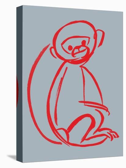 Witty Monkey-null-Stretched Canvas