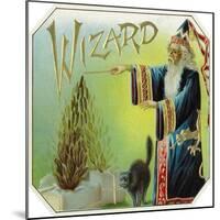 Wizard Brand Cigar Box Label-Lantern Press-Mounted Art Print