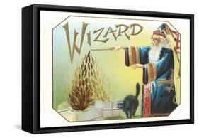 Wizard Conjuring Tobacco Leaves-null-Framed Stretched Canvas