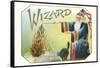 Wizard Conjuring Tobacco Leaves-null-Framed Stretched Canvas